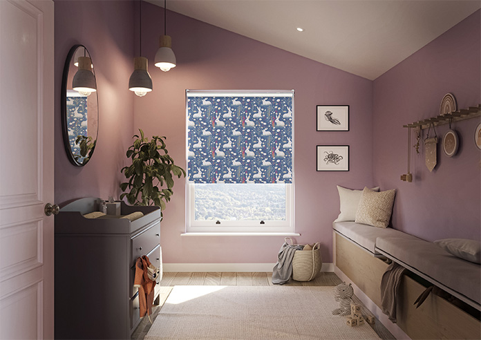 Bunny Meadows, Periwinkle - Roller Blind - Image 8